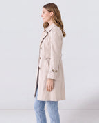 Women's Trench Coat | Belted Single Breasted Lapel Collar Jacket