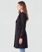 Women's Trench Coat | Belted Single Breasted Lapel Collar Jacket