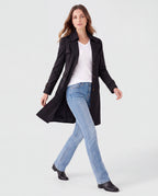 Women's Trench Coat | Belted Single Breasted Lapel Collar Jacket