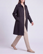 Women's Single Breasted Trench Coat | Belted Mid Length Long Jacket