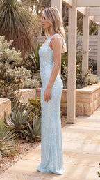 Women's Sleeveless Ribbed Knit Maxi Dress