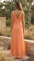 Women's Maxi Dress | Sleeveless Ruffle Side Slit Summer Dress 3