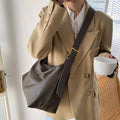 Women's Slouchy Pillow Faux Leather Shoulder Bag gray