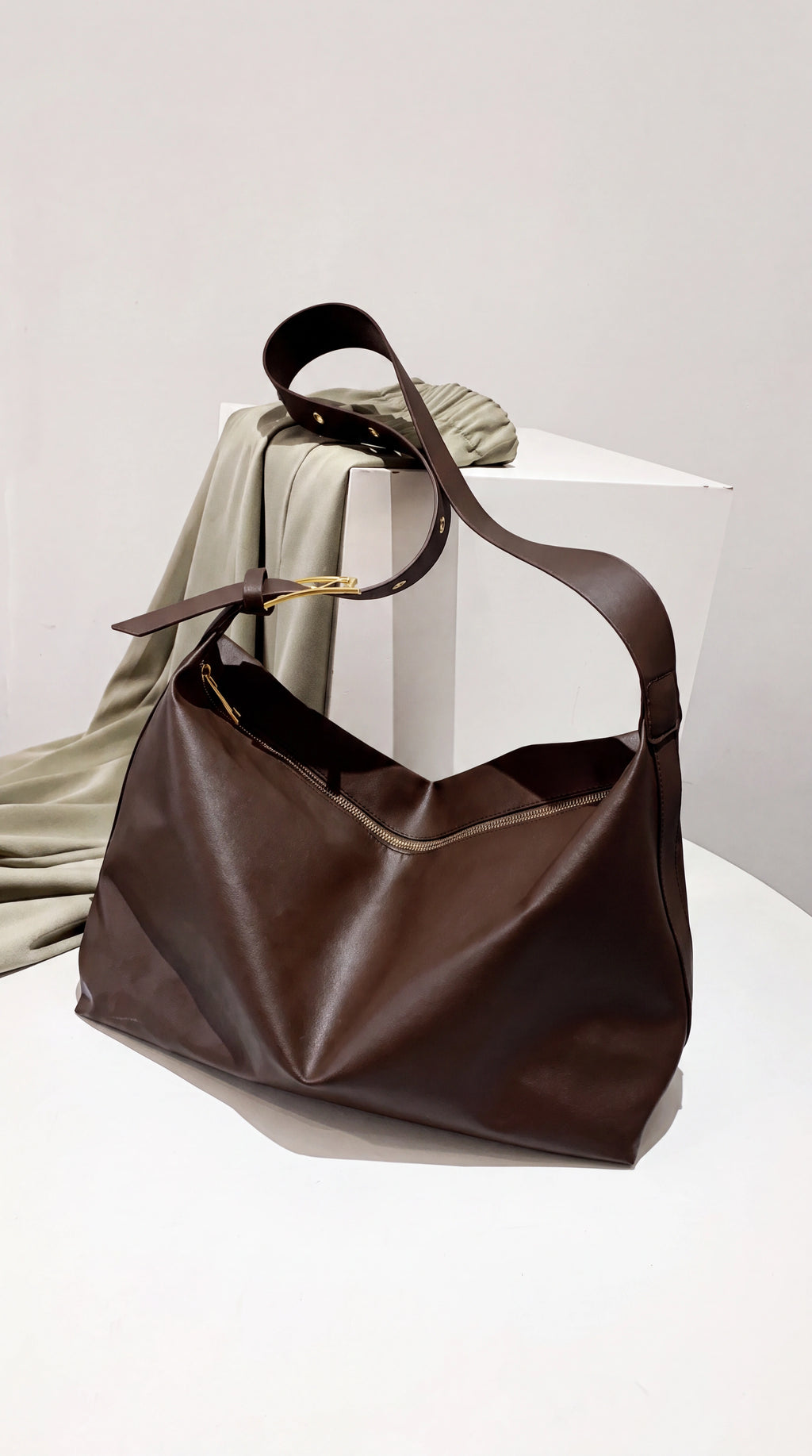 Women's Slouchy Pillow Shoulder Bag | Oversized Faux Leather Tote Bag