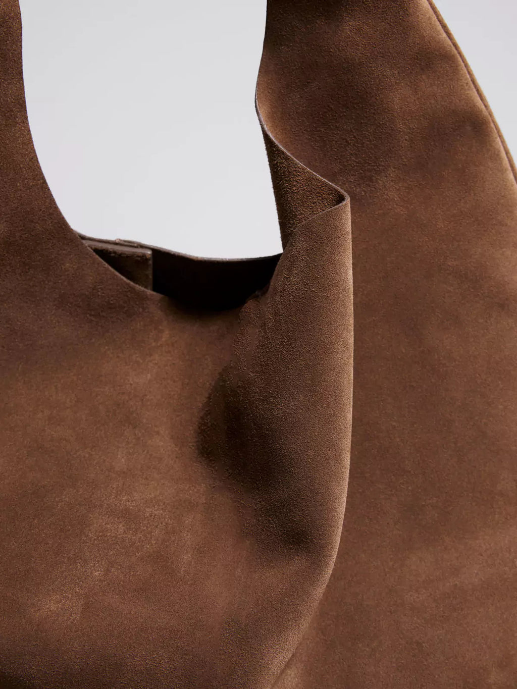 Women's Soft Faux Suede Slouchy Tote Shoulder Bag brown 2