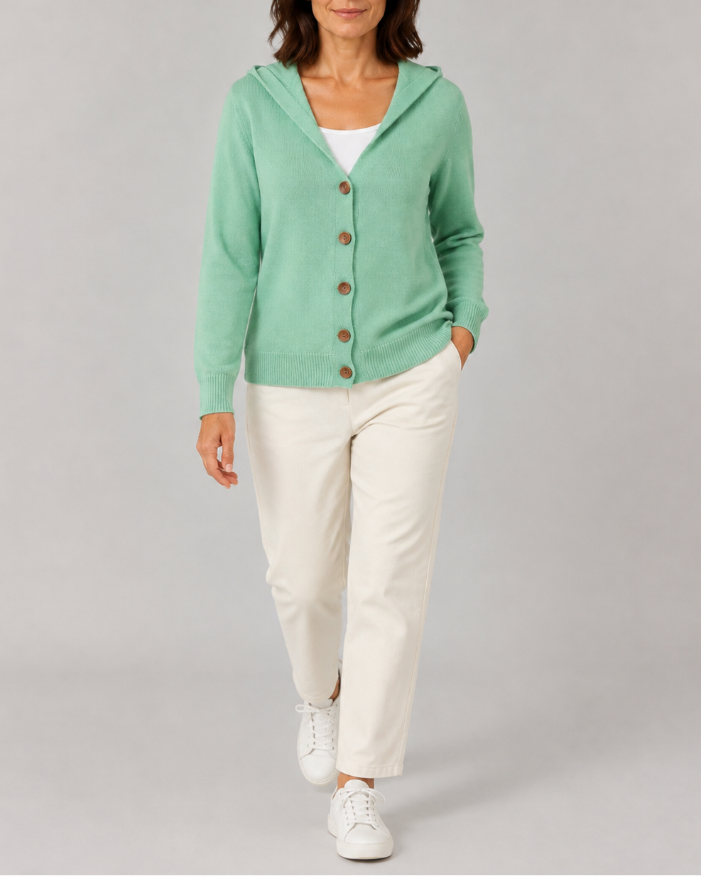 Women's Soft Knit Button Up Relaxed Fit Cardigan