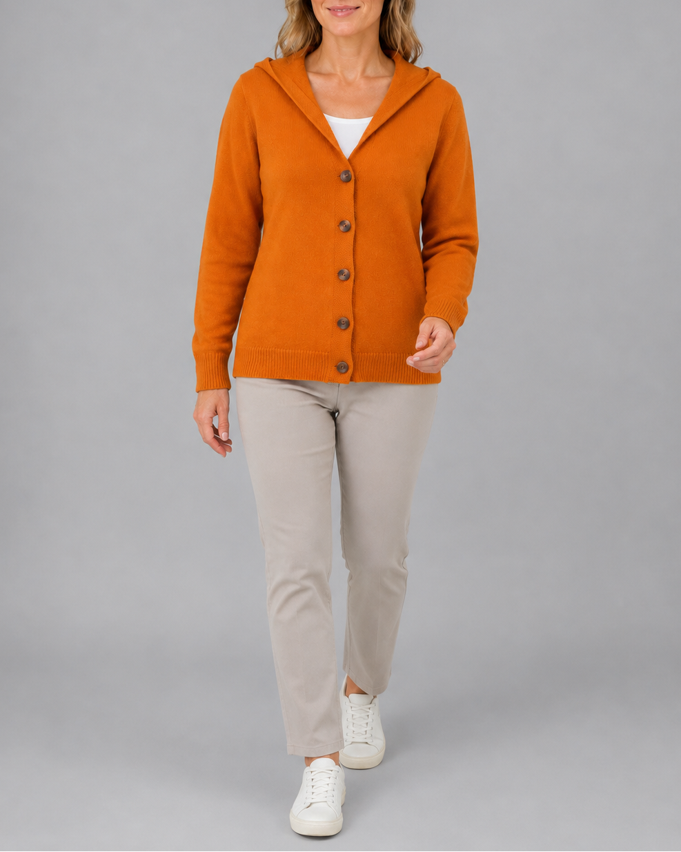 Women's Soft Knit Button Up Relaxed Fit Cardigan