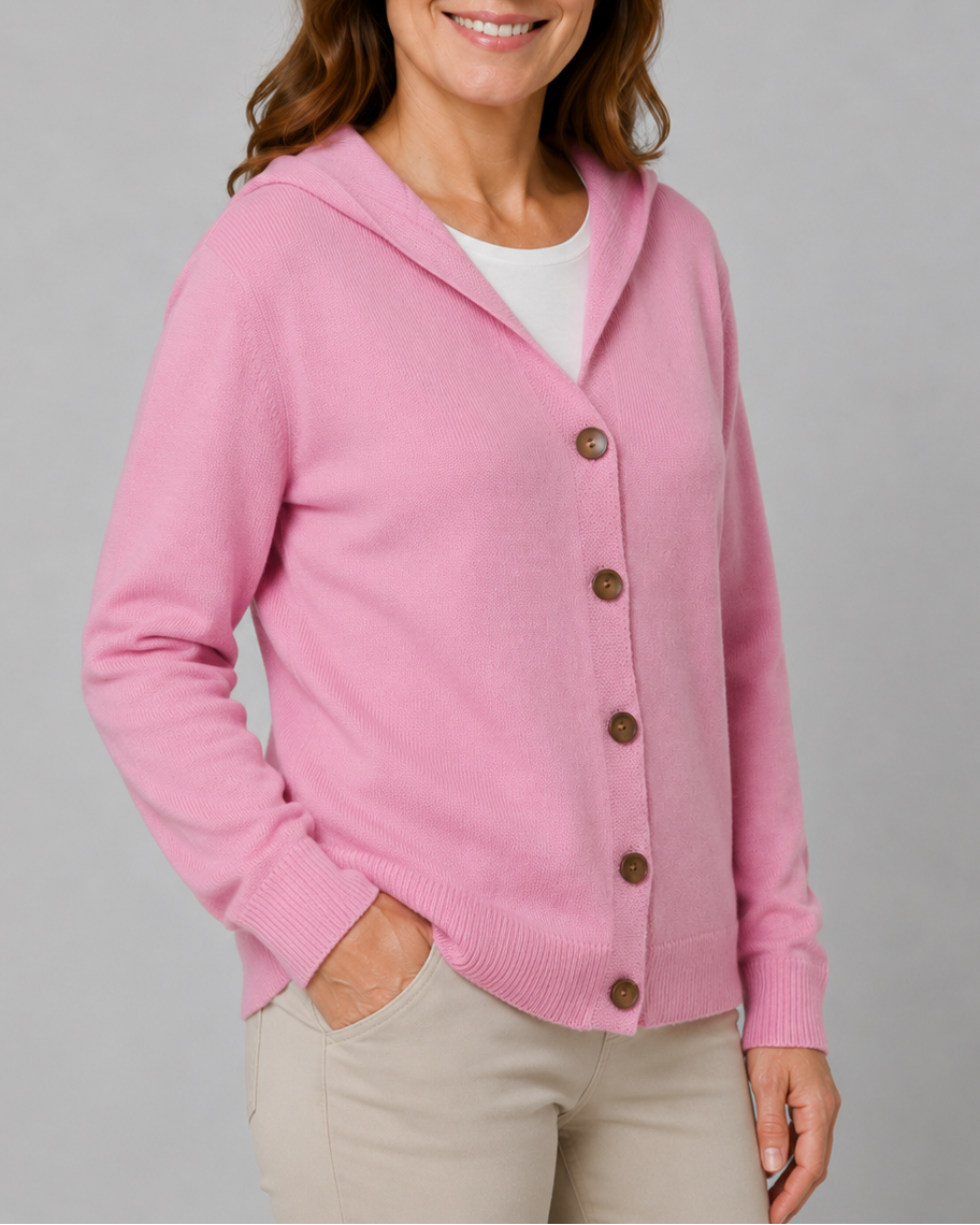 Women's Soft Knit Button Up Relaxed Fit Cardigan