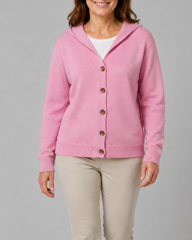 Women's Soft Knit Button Up Relaxed Fit Cardigan