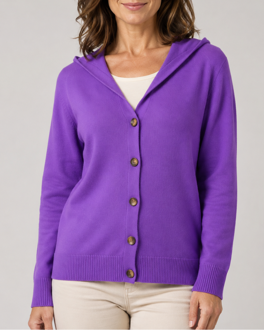Women's Soft Knit Button Up Relaxed Fit Cardigan