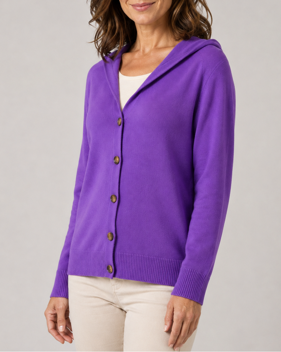 Women's Soft Knit Button Up Relaxed Fit Cardigan