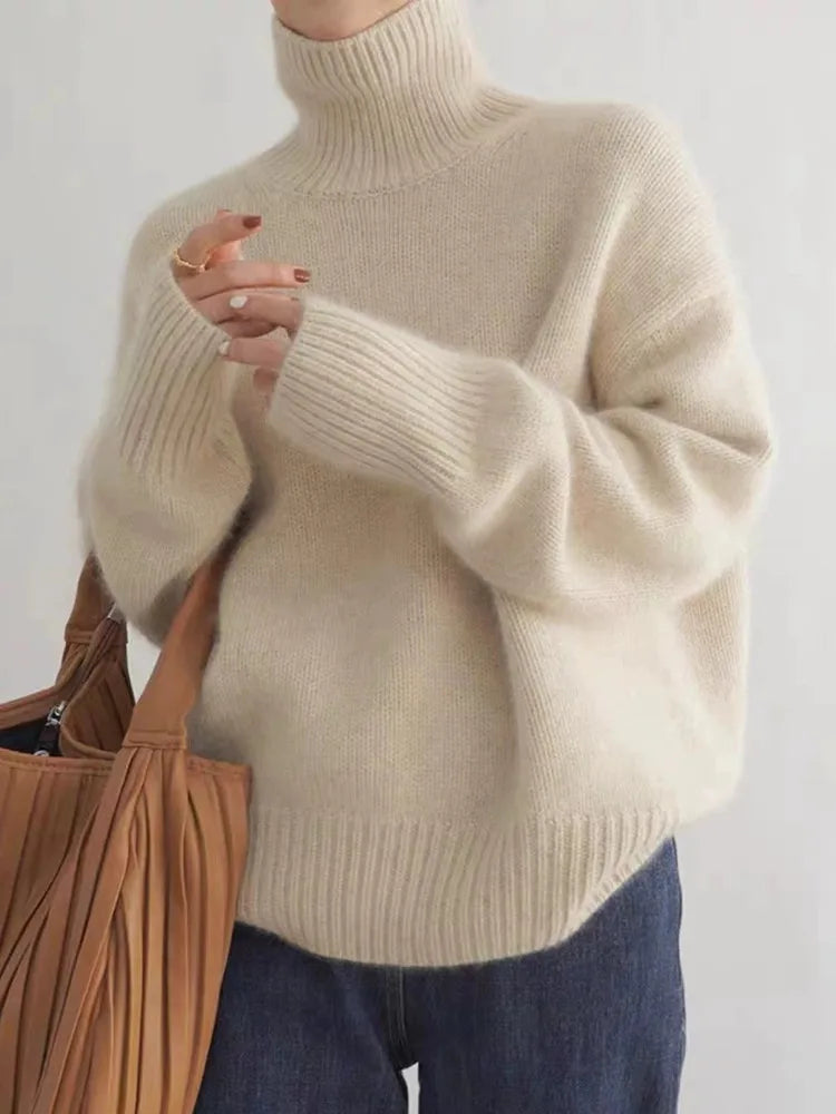 Women's Soft Knit Roll-Neck Jumper