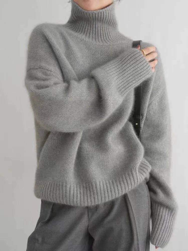 Women's Soft Knit Roll-Neck Jumper