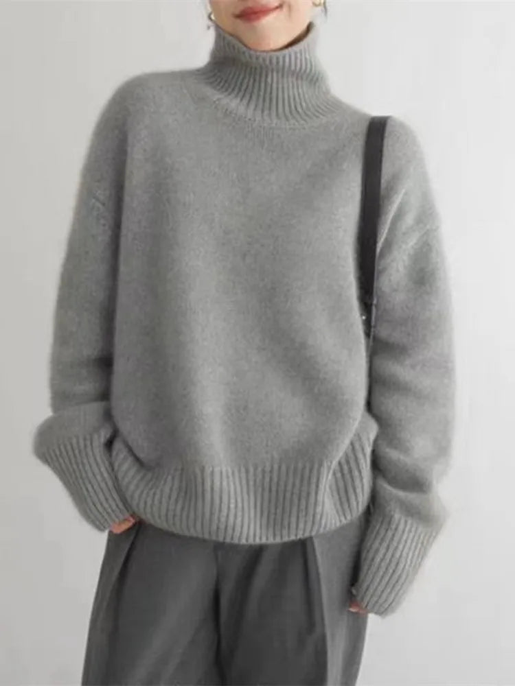 Women's Soft Knit Roll-Neck Jumper