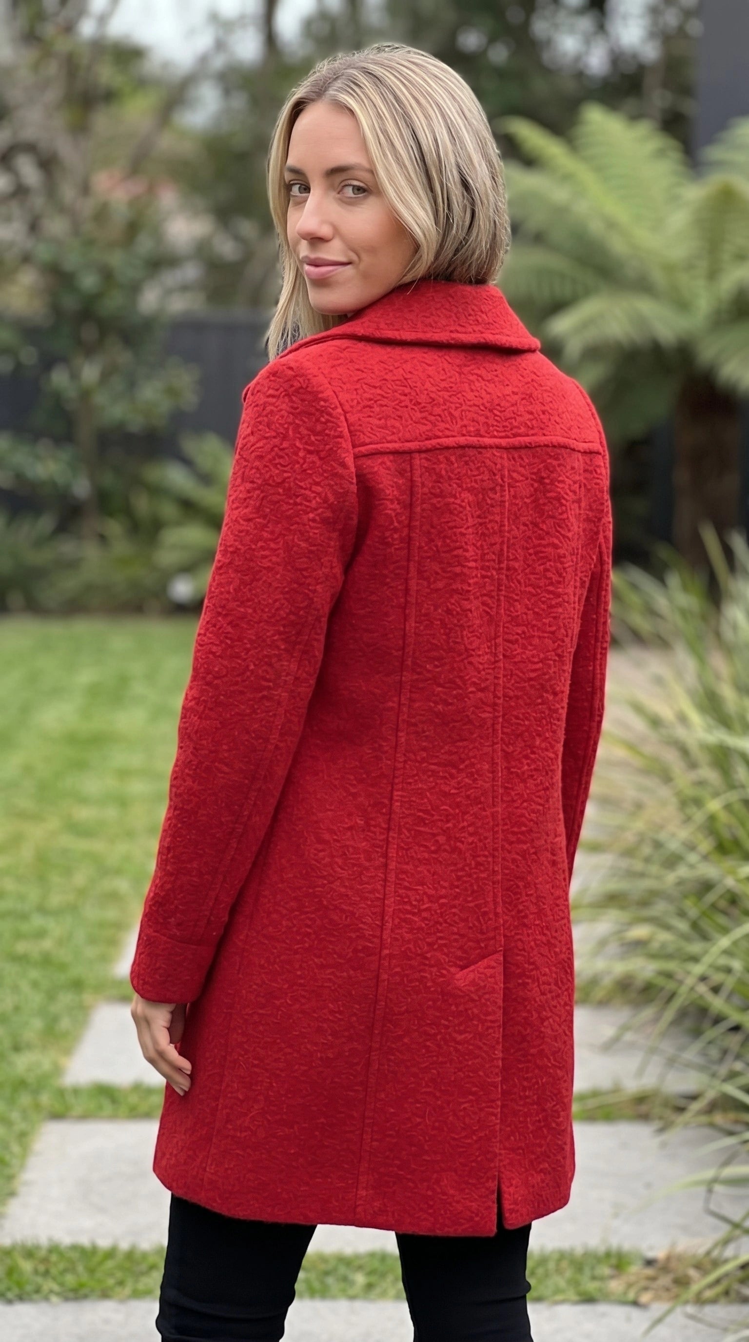 Women’s Single Breasted Button Front A-Line Winter Coat