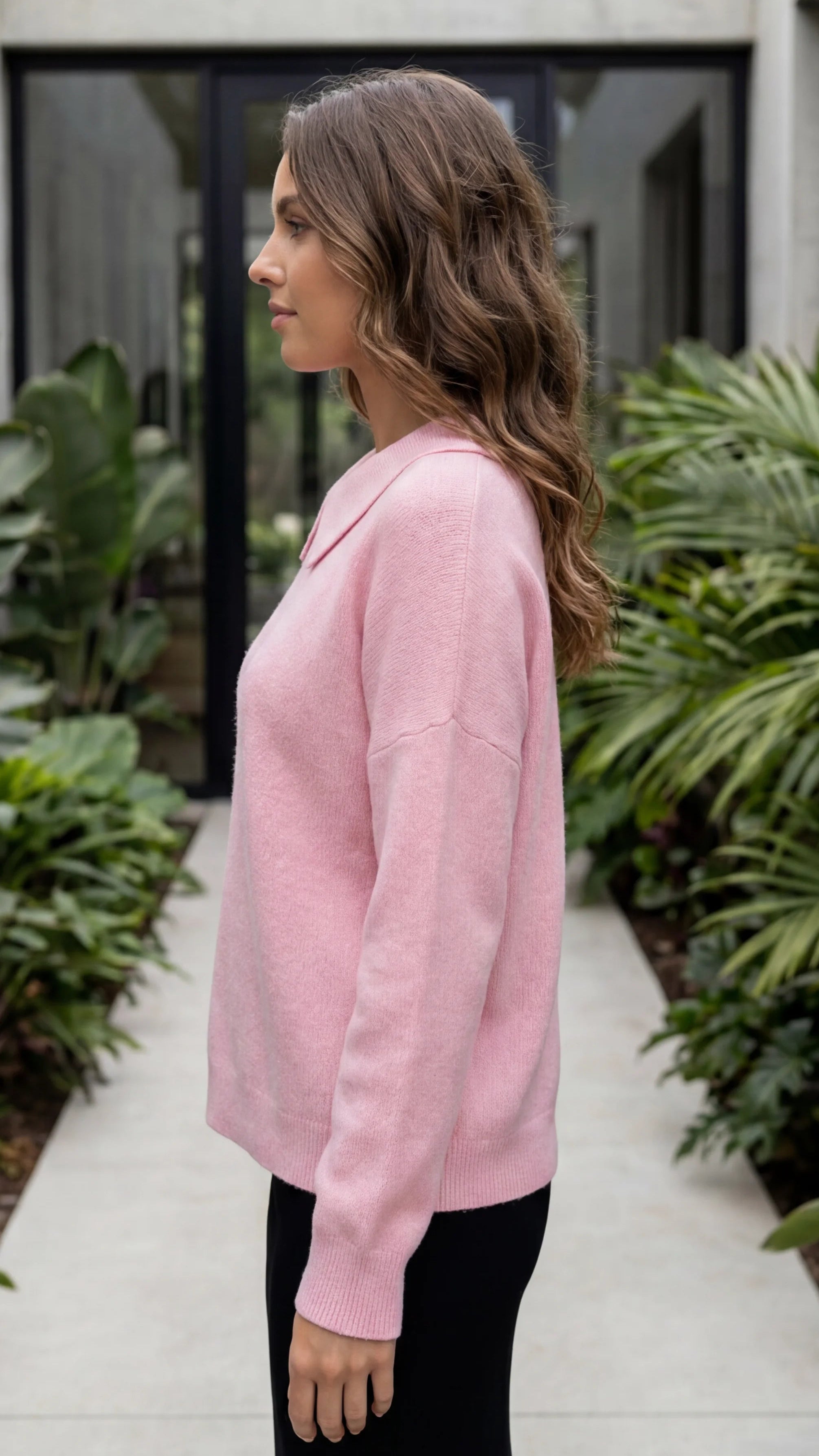 Women's Collared Classic Knit Sweater Pullover