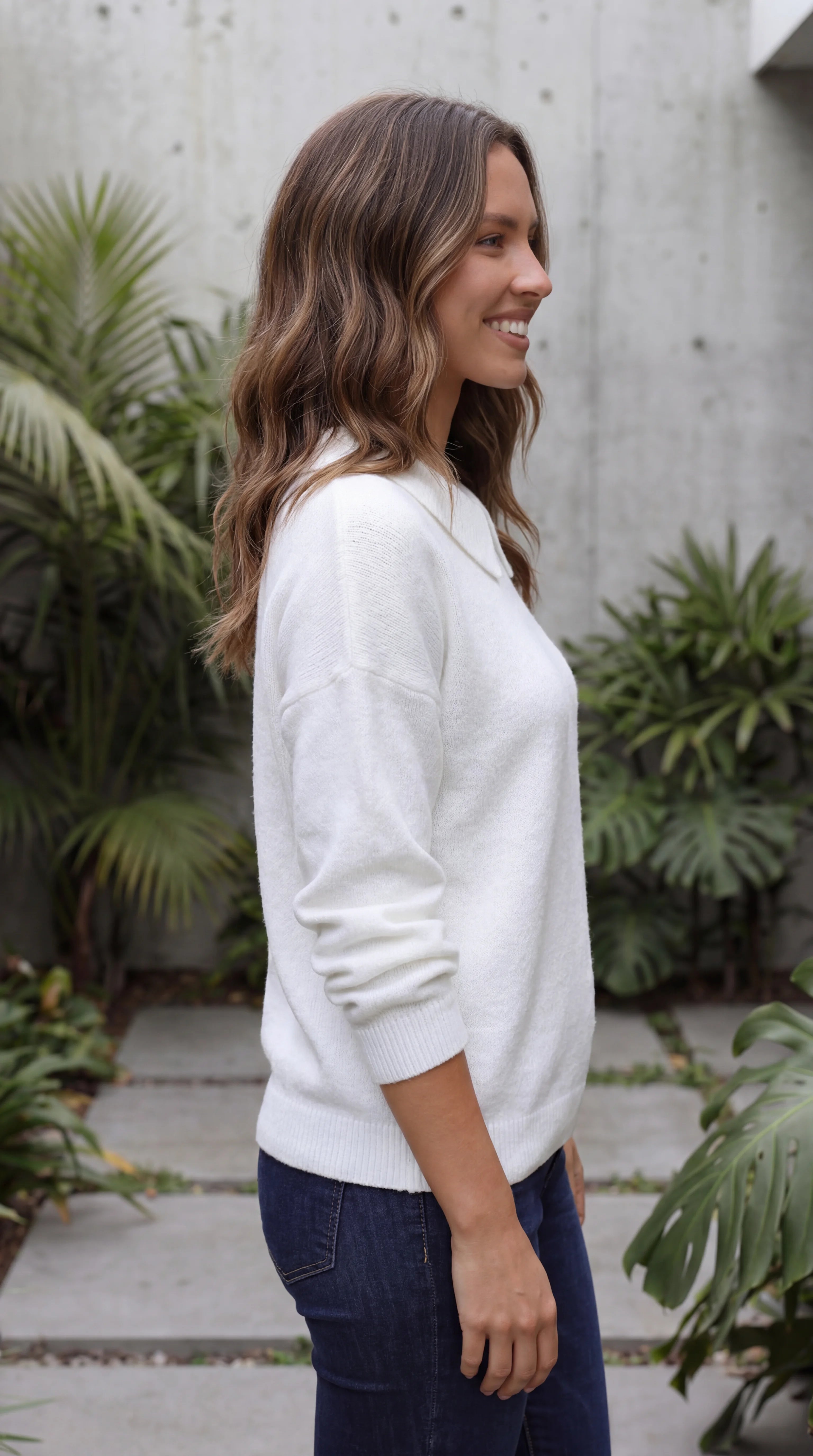 Women's Collared Classic Knit Sweater Pullover