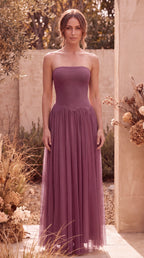 Women's Tulle Maxi Dress | Strapless Corset Wedding Guest Dress