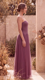 Women's Tulle Maxi Dress | Strapless Corset Wedding Guest Dress