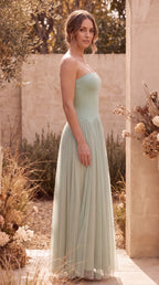 Women's Tulle Maxi Dress | Strapless Corset Wedding Guest Dress