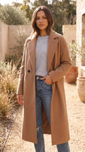 Women's Double Breasted Tailored Longline Coat