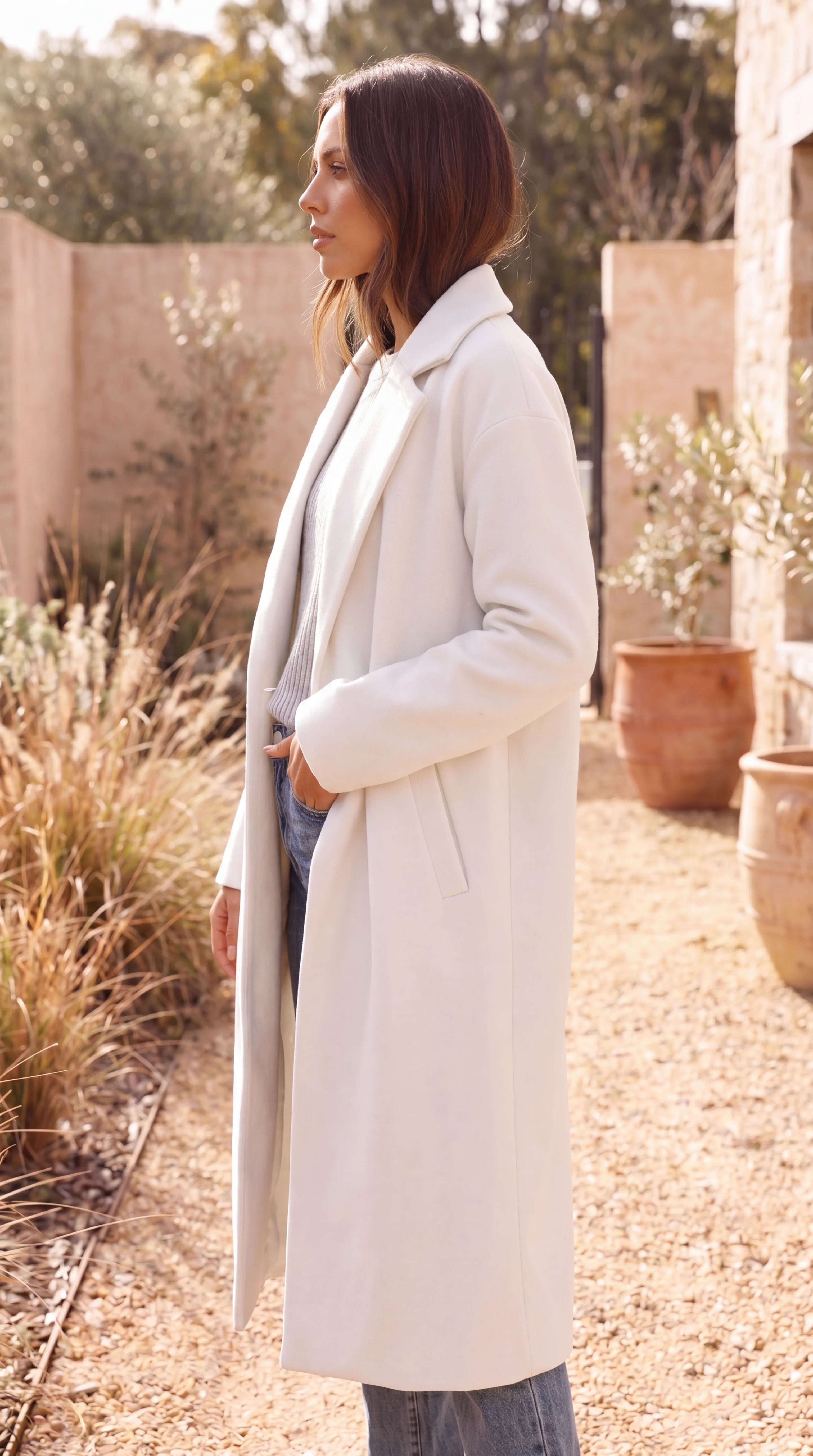 Women's Double Breasted Tailored Longline Coat