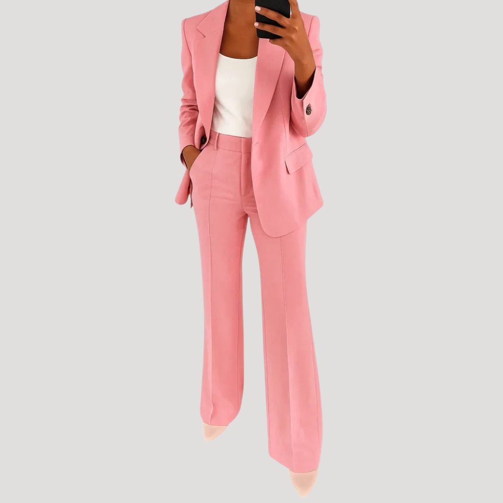 Women's Tailored Two-Piece Blazer and Trousers Suit Set 5