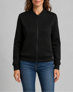 Women's Textured Geometric Zip Up Bomber Jacket