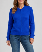 Women's Textured Geometric Zip Up Bomber Jacket