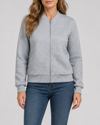 Women's Textured Geometric Zip Up Bomber Jacket