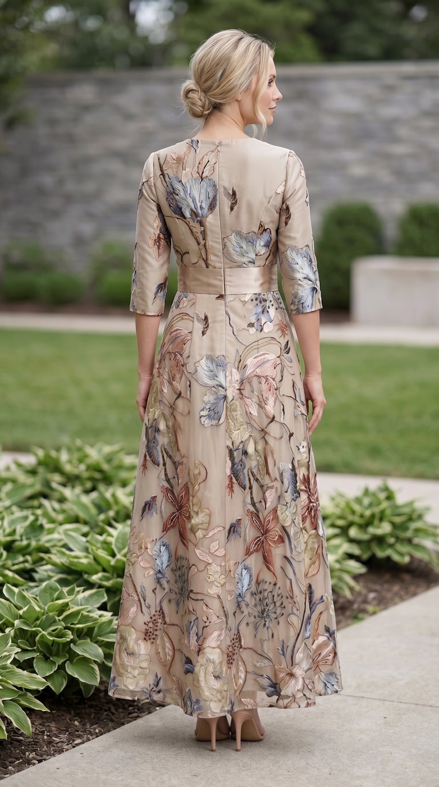 Women's V Neck Wrap Front Floral Maxi Dress