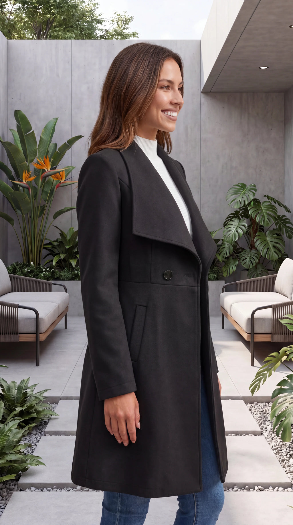 Women's Lapel Double Breasted Winter Coat