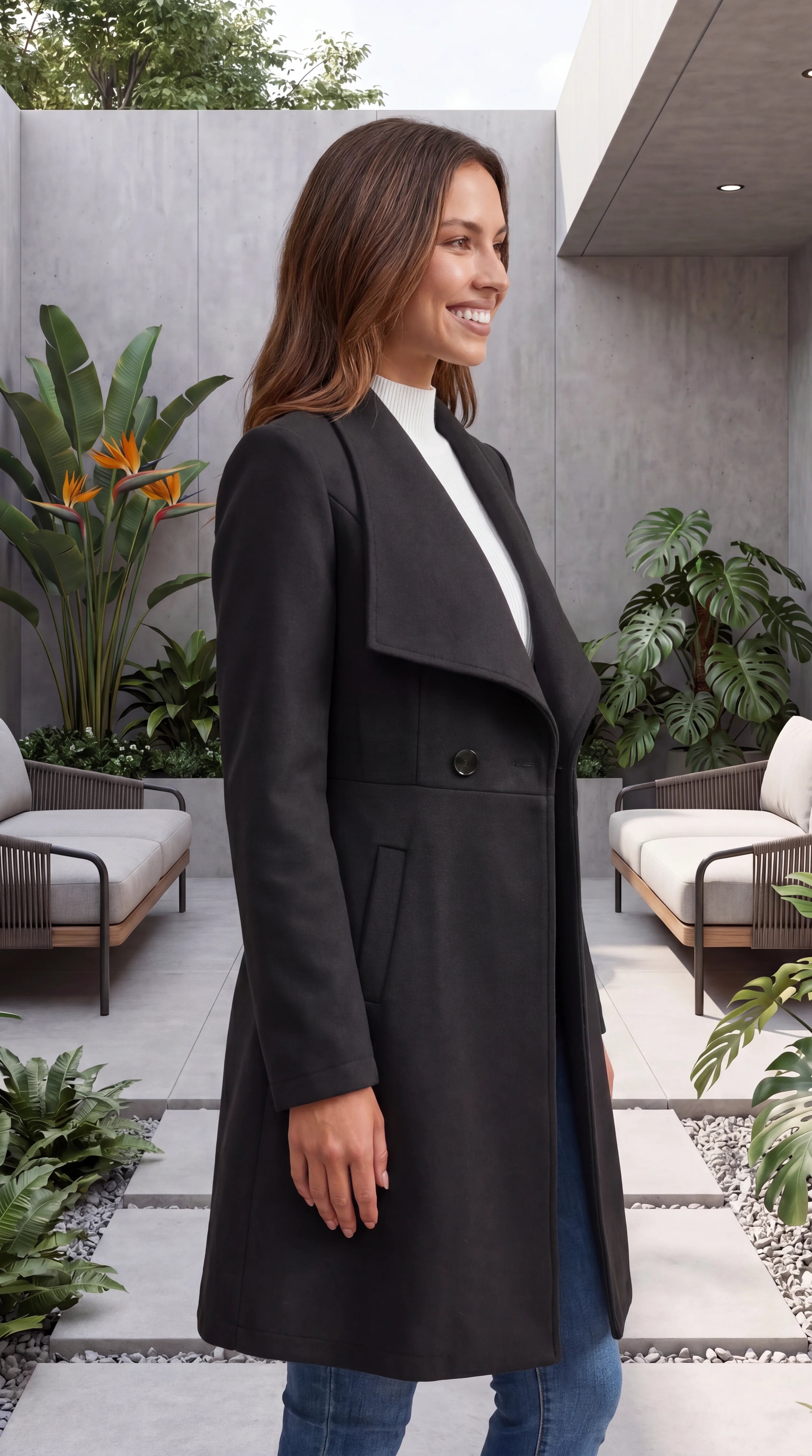 Women's Lapel Double Breasted Winter Coat
