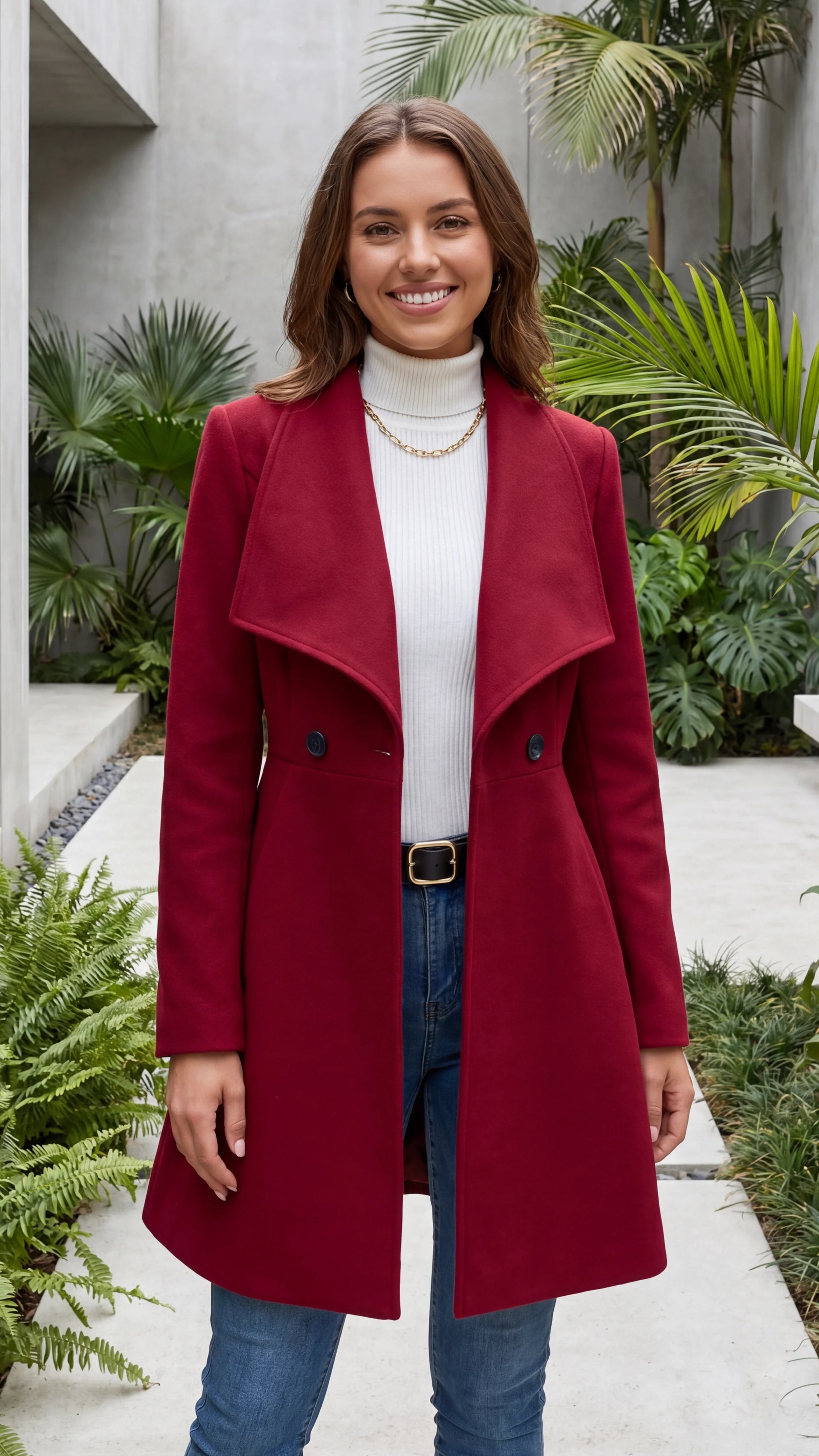 Women's Lapel Double Breasted Winter Coat