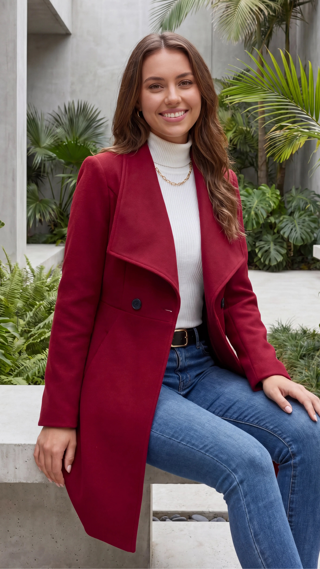 Women's Lapel Double Breasted Winter Coat