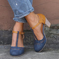 Women's Wide Fit Slip-On Comfort Shoes blue 1