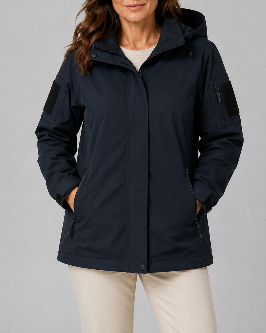 Women's Wind & Water Repellent Jacket | Hooded Zip Up Lightweight Rain Coat
