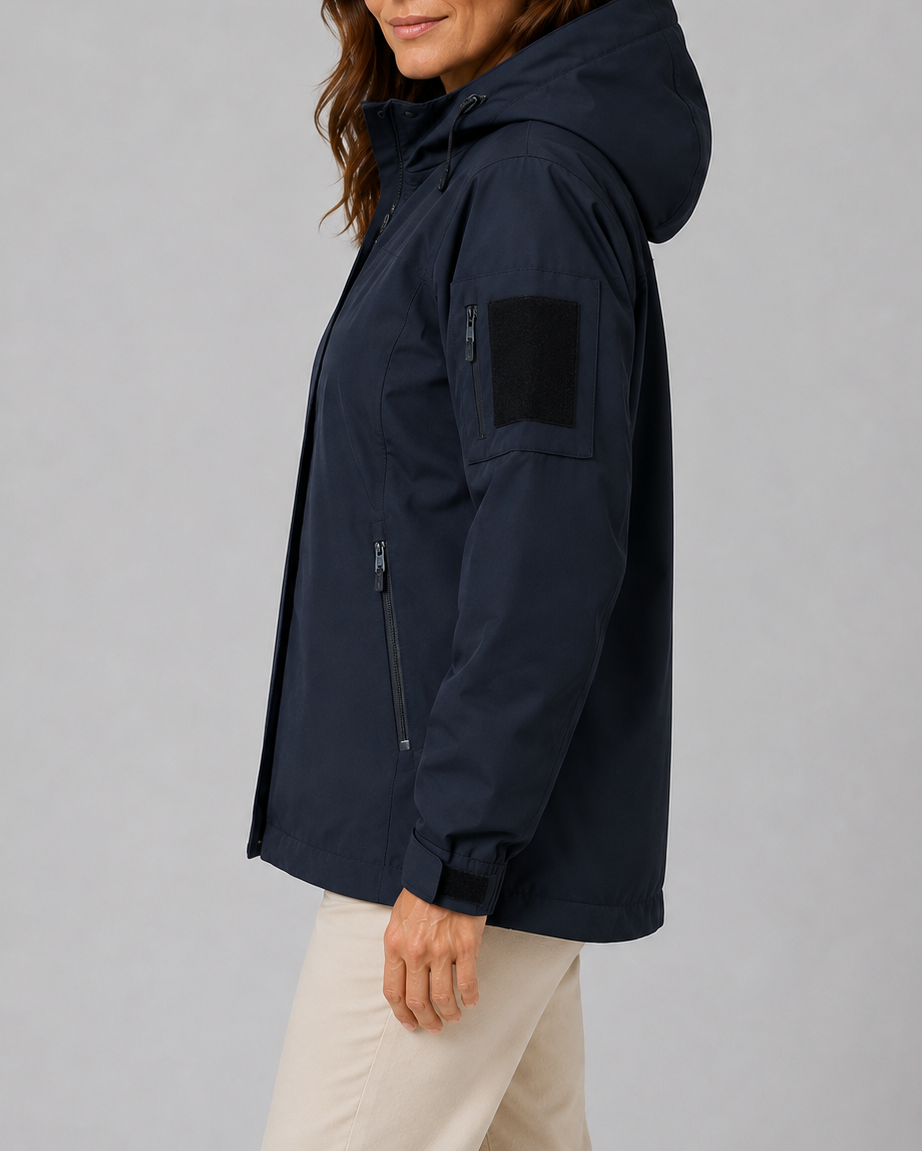 Women's Wind & Water Repellent Jacket | Hooded Zip Up Lightweight Rain Coat