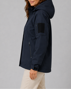 Women's Wind & Water Repellent Jacket | Hooded Zip Up Lightweight Rain Coat
