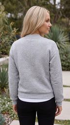 Women’s Lightweight Zip-Up Bomber Jacket with Pockets