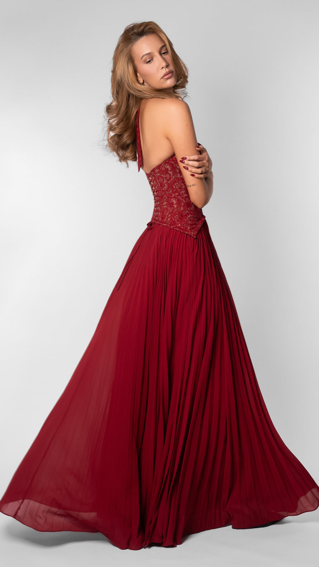 Women's Lace Maxi Dress | Corset Bodice Wedding Guest Party Dress