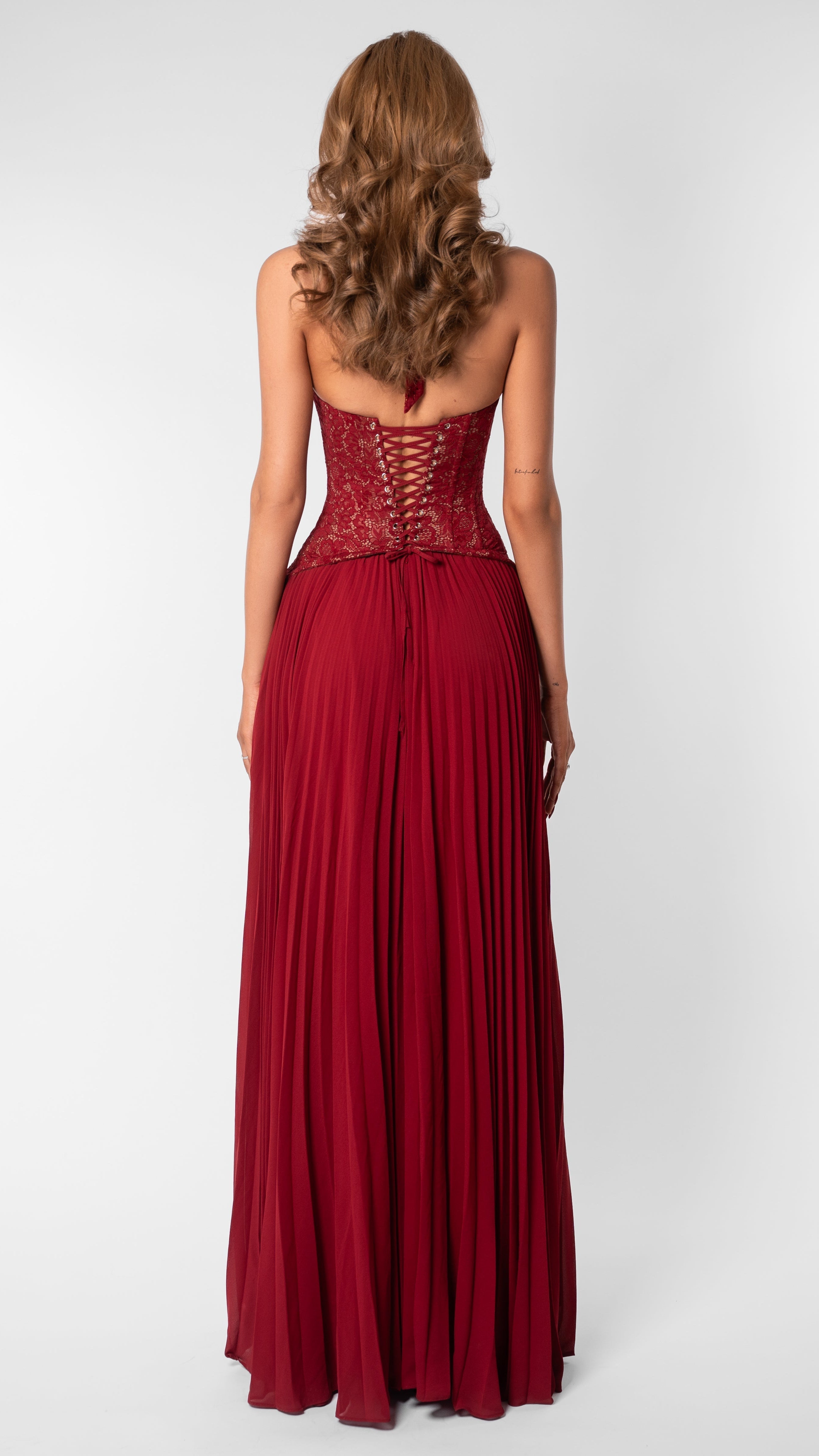 Women's Lace Maxi Dress | Corset Bodice Wedding Guest Party Dress