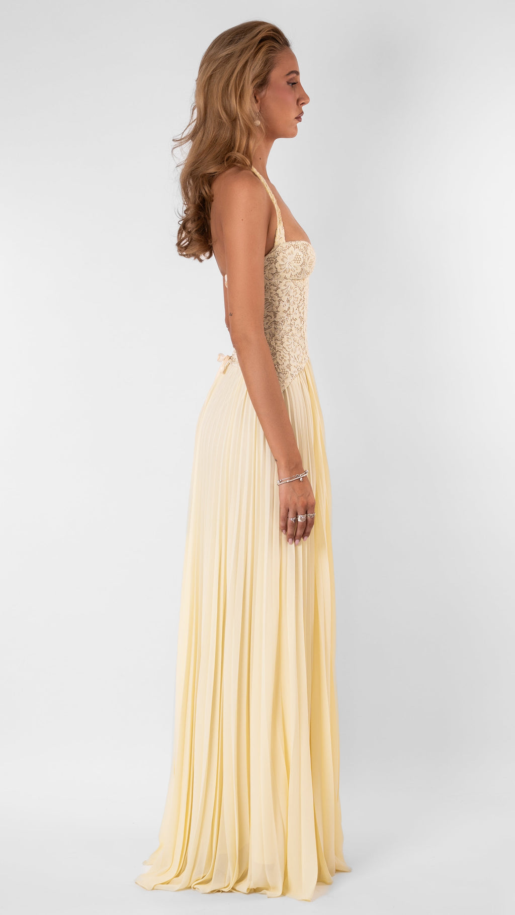 Women's Lace Maxi Dress | Corset Bodice Wedding Guest Party Dress