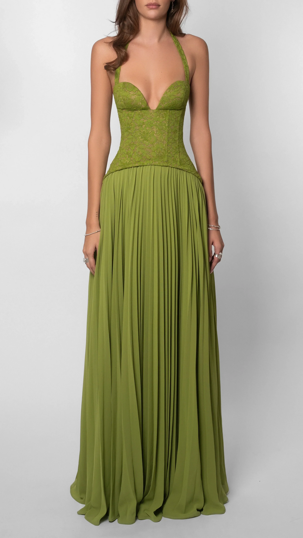 Women's Maxi Dress | Pleated Corset Wedding Guest Party Dress