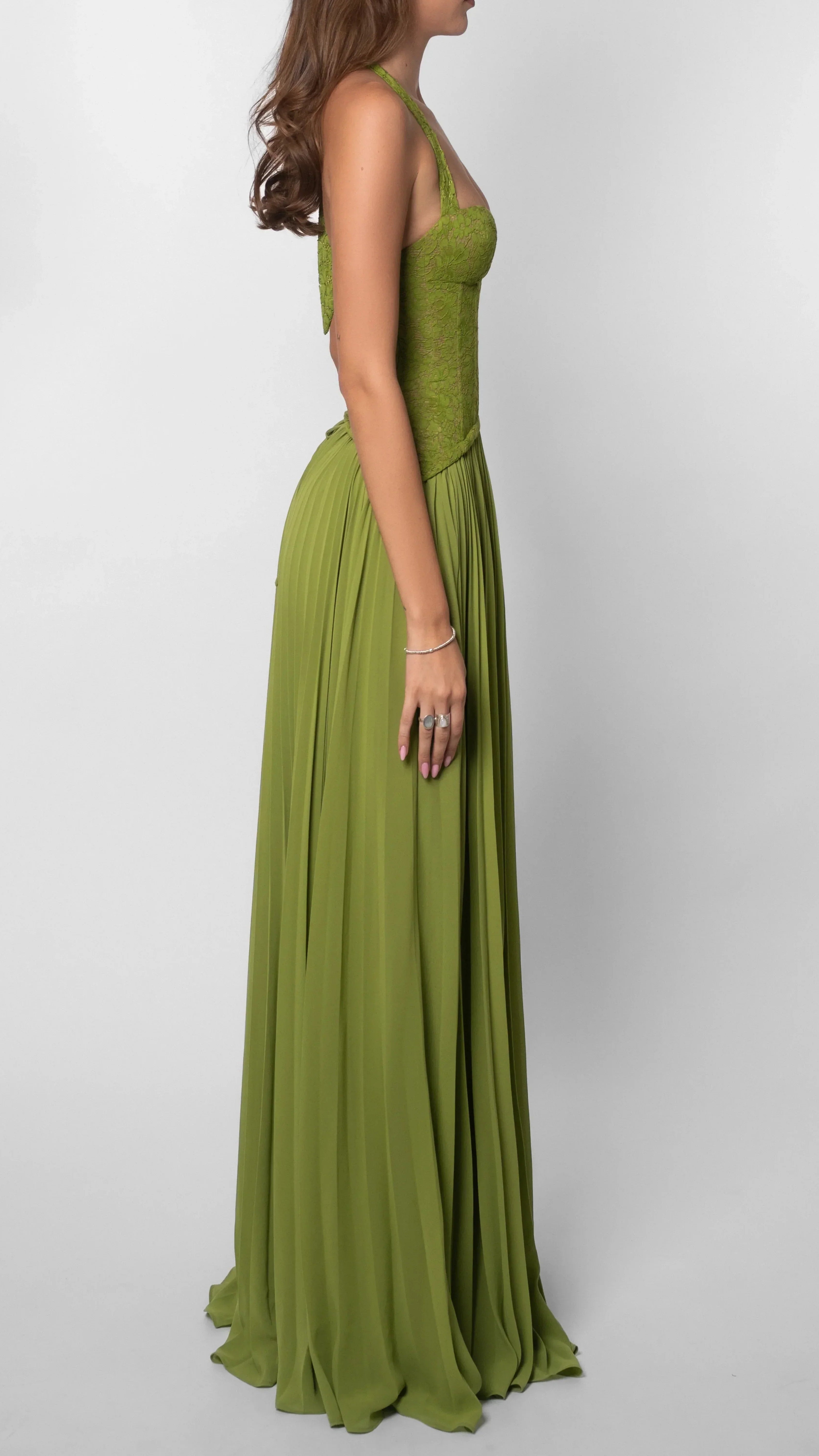 Women's Maxi Dress | Pleated Corset Wedding Guest Party Dress