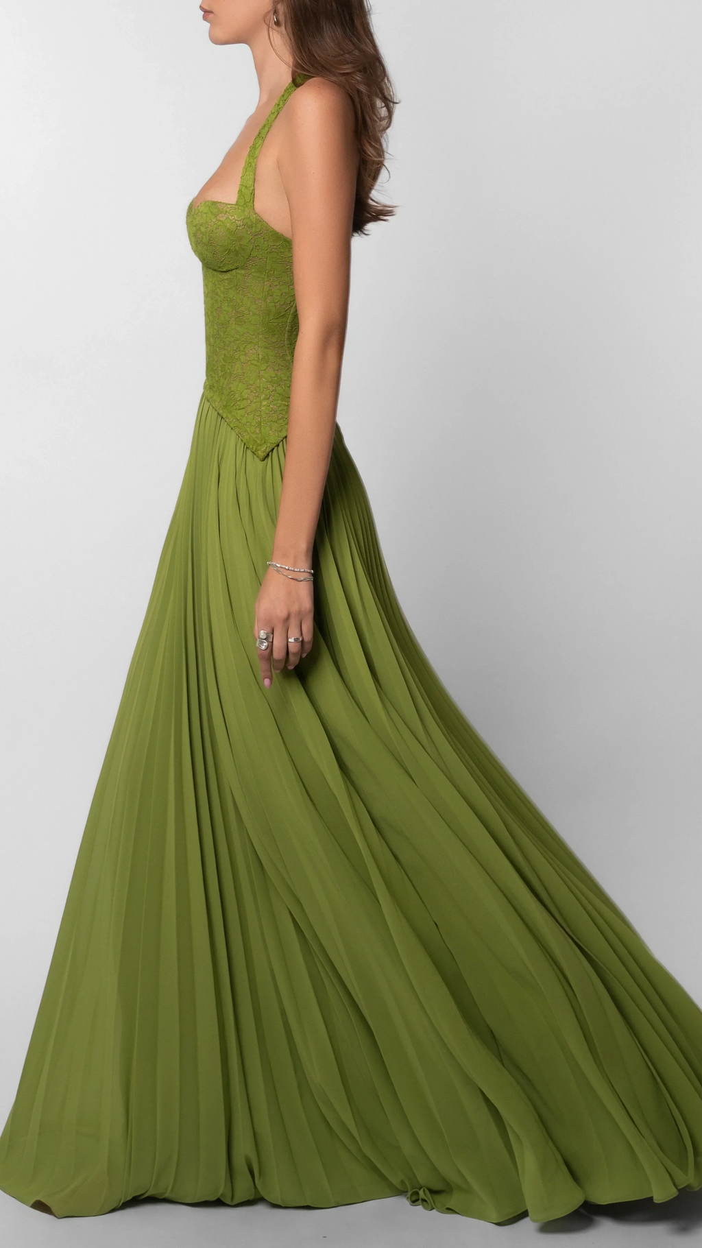 Women's Maxi Dress | Pleated Corset Wedding Guest Party Dress