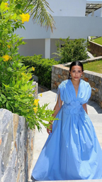Women's Pleated Maxi Dress | Floral Applique Wedding Guest Dress