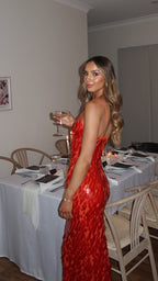 Women's Sequin Maxi Dress | Mermaid Deep V Cocktail Party Dress
