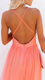 Women's Strappy Maxi Dress | Spaghetti Strap Flowy Summer Dress