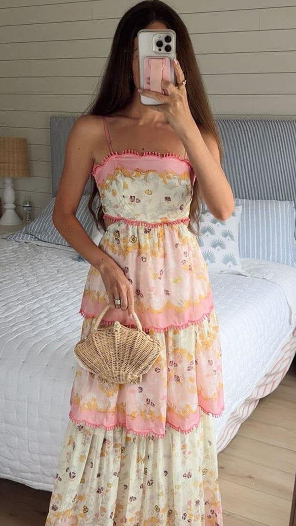 Women's Tiered Maxi Dress | Empire Waist Wedding Guest Dress